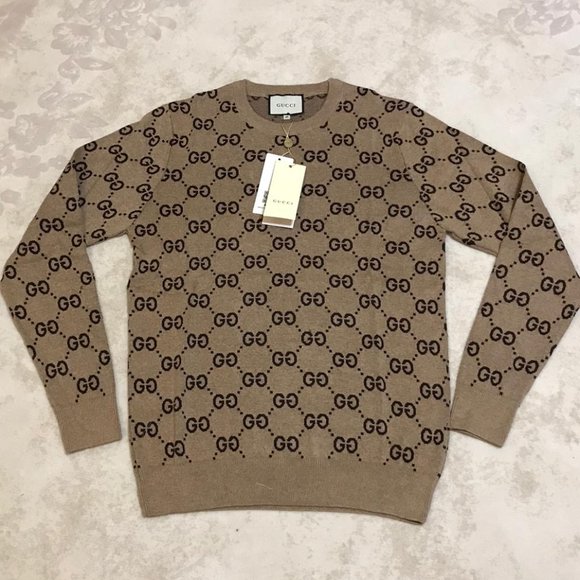 gucci tan mens sweater